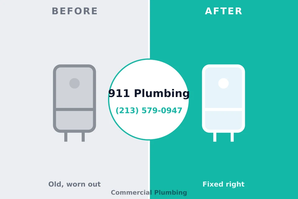 Before and after: plumbing company Pymatuning Central, PA
